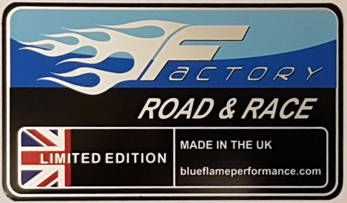Blueflame Factory Exhaust Silencer Label Sticker    Genuine Blueflame - Image 1 of 1