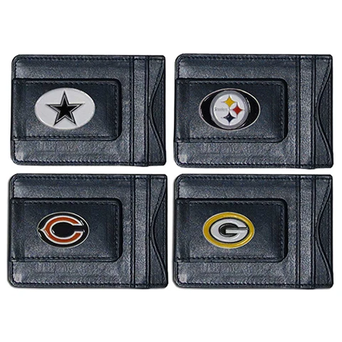 NFL Football Leather Money Clip Wallet  * Pick Your Team * Cover