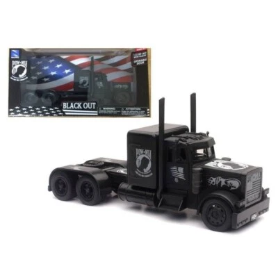 SS-11643 Peterbilt Black Out Truck, Black - New Ray - 1/32 scale Model Replica - Image 1 of 4