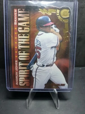1998 Donruss Gold Press Proof Andruw Jones #d/500 Braves Die Cut 🌟 ⭐  - Изображение 1 из 2
