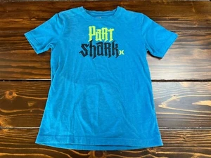 Hurley Shirt, Youth Boy's Size Large, Blue, PART SHARK w/ Hidden Shark Face - Picture 1 of 8