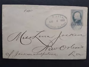 Tennessee: Bon Aqua 1883 Cover, Dark Blue Sawtooth Hickman County Cancel - Picture 1 of 2