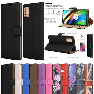 For Motorola Moto G9 Power Play E7 Plus Case Leather Wallet Cover + Screen Glass - Picture 1 of 21