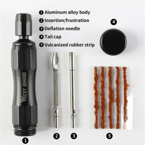 Kit de herramientas de reparación de emergencia de neumáticos sin tubo para bicicleta West Biking sellador de pinchazos de neumáticos - Imagen 1 de 8