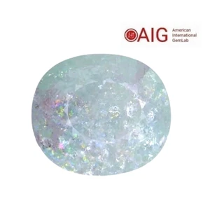 17.13 CTS "AIG CERTIFIED" Blue Green natural touramaline ( paraiba ) oval cut - Picture 1 of 5