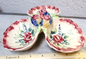 vintage ceramic 3 dish candy trinket dish, made in Japan, floral design - Picture 1 of 4