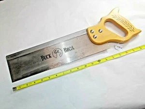Back Saw, BUCK Vtg. Back Saw, 14" Long Blade, 16 points per inch, 5/32" Wide Rib - Picture 1 of 4