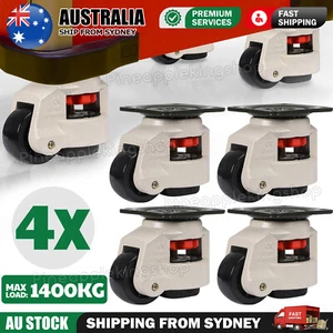 4X Workbench Adjustable Wheel Leveling Swivel Casters 2205lbs Heavy Load GD80F - Picture 1 of 10