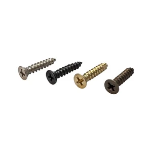 Viti in legno a testa piatta #9 x 1"" Phillips per cerniere porte da 3,5"" e 4"" nichel nero - Foto 1 di 5