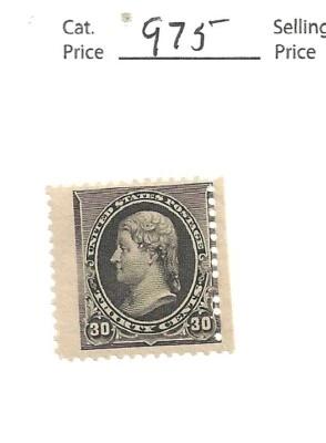 US Scot# 228, 30 cent black, Jefferson, American Bank Note, 1890. MNH, scv $ 975 - Image 1 of 2