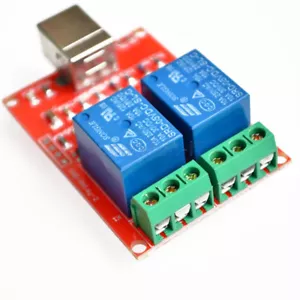 NEW 2 Channel USB Relay 5V Programmable Computer Control For Smart Home - Foto 1 di 5