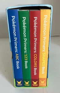 Pokemon Primer Box Set Bücher ABC, 123, Farben & Formen und Sticker LESEN - Bild 1 von 18