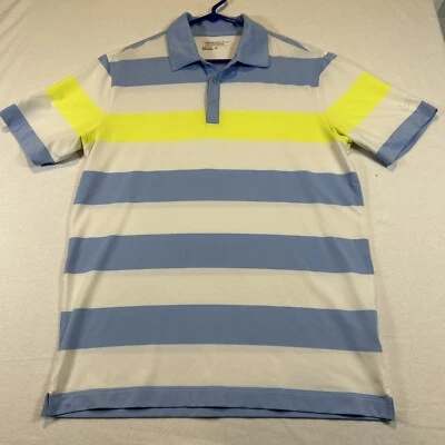 Camisa polo de golf Nike Tour Performance para hombre manga corta mediana azul blanca Foto 1 de 4