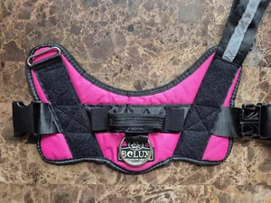 Size Large BOLUX Dog Harness, Hot Pink & Black - Picture 1 of 3