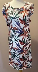 Vestido de maternidad Noppies Pascale talla L 12-14 tropical palma sin mangas verde crema - Imagen 1 de 6