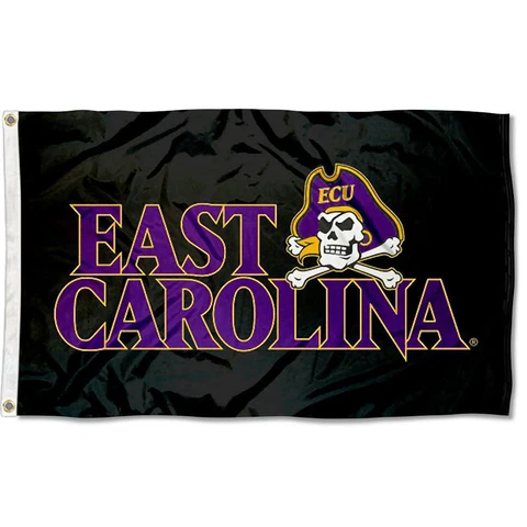 East Carolina Pirates Black Flag Large 3x5 Cover
