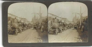 Vintage Stereo Veduta Imperiale Zarista Russia Peddlers Ferrovia San Nijni Novograd - Foto 1 di 2