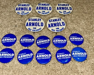 15 - 1972 STANLEY ARNOLD for VICE PRESIDENT Buttons Pins DEMOCRAT - Picture 1 of 6