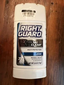 1 Right Guard Xtreme Clear Fresh, Clean Invisible Solid Antiperspir & Deodorant - Picture 1 of 2