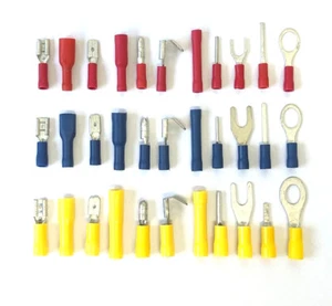 ELEKTRISCHE ANSCHLÜSSE ROT BLAU GELB DRAHT CRIMP STECKER ISOLIERT STECKER BUCHSE - Bild 1 von 46