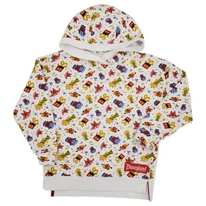 Disneyland Kids Hoodie with Holiday Presents / Gifts Allover Print Size Small - Picture 1 of 8