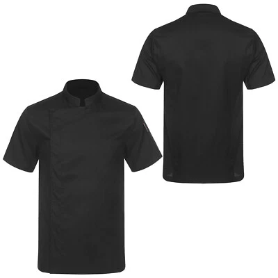 Unisex Mens Short Sleeve Chef Coat Men's Chef Jacket Breathable Working Uniform - Image 1 of 4
