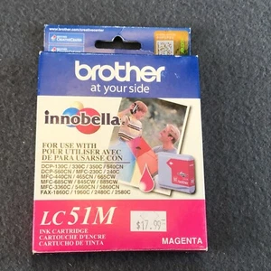 Cartucho de tinta magenta Brother LC51M Innobella para impresoras DCP MFC FAX Series Se - Imagen 1 de 6