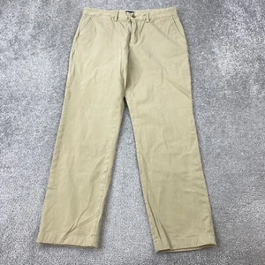 Club Room Straight Chino Pants Men's Size W32xL29 Tan Flat Front Cotton Blend - Picture 1 of 9