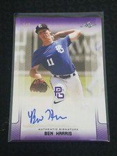 2017 Leaf Perfect Game National Showcase Auto Purple BA-BH1 Ben Harris 1/1