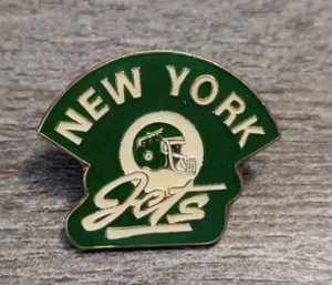 New York Jets NFL Football Team grün & weiß Helm Vintage/Retro Anstecknadel - Bild 1 von 6