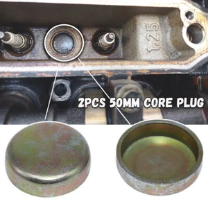 2Pcs 50mm Cup Type Cap Expansion Block Engines Freeze Core Plug - Zinc Plating - Picture 1 of 7