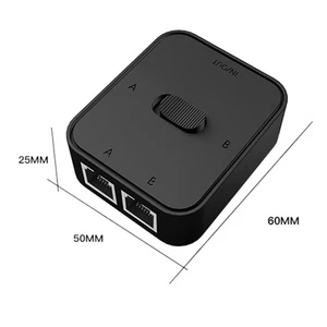 2 Port Gigabit Network Switch RJ45 Switch Network Splitter Cable Extender 23042 - Afbeelding 1 van 13