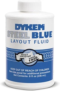 Dykem 04005 Blue Layout Fluid - 8 Oz Brush-In-Cap Bottle - 80400 [PRICE Is pe... - Picture 1 of 12