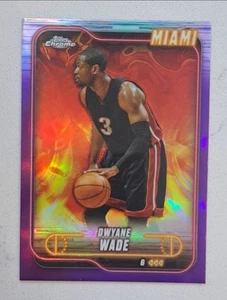 Tarjeta SP 2024-25 Topps Cromo Baloncesto *DWAYNE WADE* Refractor Púrpura 13 MT HOF - Imagen 1 de 4