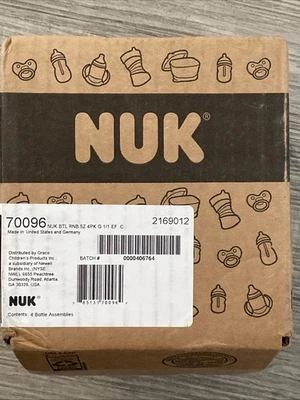 NUK Smooth Flow Anti Colic Baby Bottle, 5 oz, 4 Pack,Clear Rabbit - Image 1 of 4