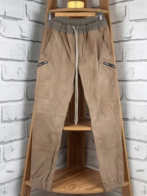Calça de couro Rick Owens Performa F/W 20 cargo bege tamanho 42IT/6US - Imagem 1 de 4