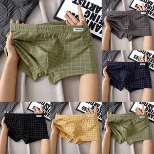 Herren Baumwolle Elasthan lose Boxershorts Karomuster bequem zu tragen - Bild 1 von 17