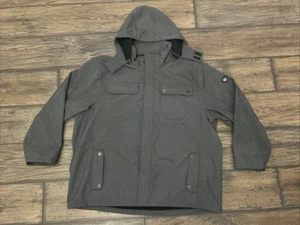CB Sport Heritage Jacket Coat Men's 4XL Gray Removable Hood Lined - Picture 1 of 6