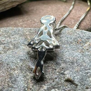 NUOVA collana ballerina irlandese argento massiccio, gioielli Irlanda, ciondolo danza - Foto 1 di 10