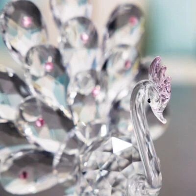 Estatuilla Cristal Pavo Real Pisapapeles Vidrio 3 Colores Regalo Decoración Hogar Regalo Foto 1 de 4