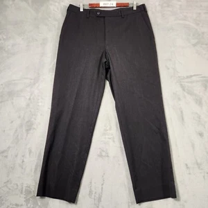 ANTHONY SQUIRES CHARCOAL MENS DRESS PANTS SIZE 92 (36) FOSTER 100% WOOL - Picture 1 of 16