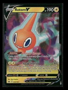 Rotom V 045/159 Crown Zenith Holo Pokemon Card NM - Picture 1 of 2