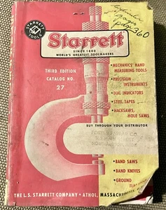 Vintage 1961 Starrett Tools Catalog No. 27 Third Edition - Picture 1 of 2