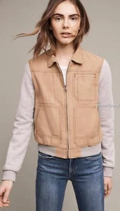 NUEVO Bombardero con Cuello Anthropologie Excursion de Hei Hei Talla M y XL - Imagen 1 de 6