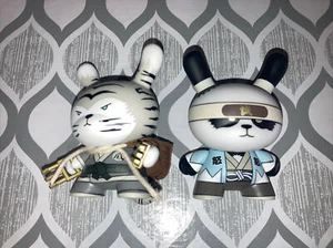 Kidrobot HUCK GEE Gold Life Dunny Figure Lot Ornery Panda Samurai Golden Claw - Picture 1 of 3