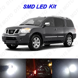 13 x White LED Interior Bulbs + License Plate Lights for 2005-2015 Nissan Armada - Picture 1 of 6
