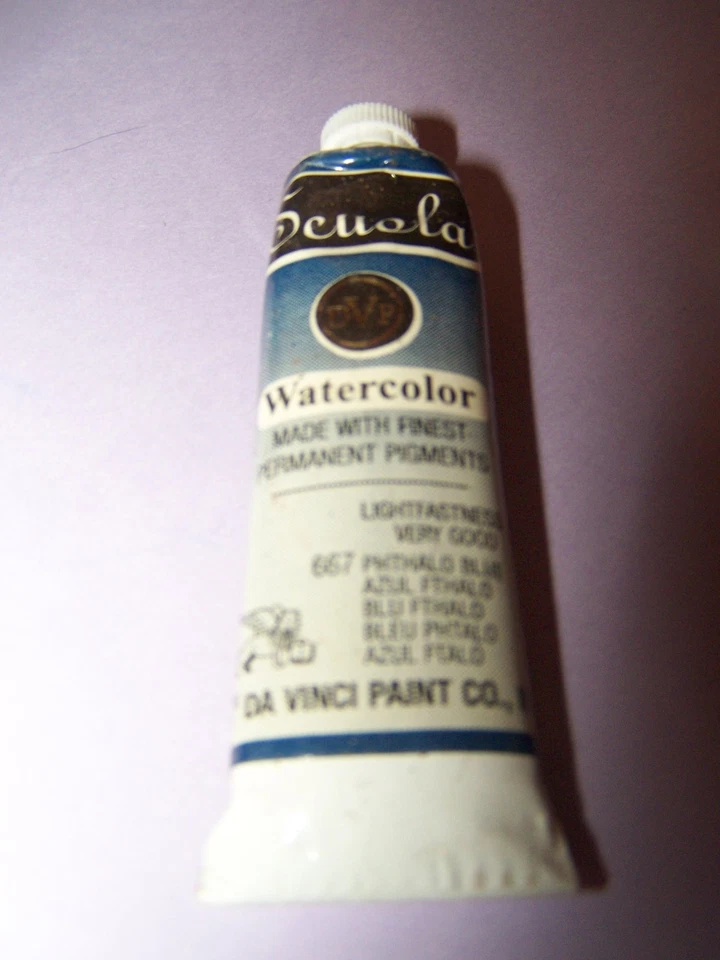 Un tubo nuevo Scuola Da Vinci acuarela Phthalo azul #667 16 ml, stock antiguo Foto 1 de 1