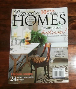 Romantic Homes Magazine October 2011 Favorite Styles and Places Revamp Bathroom - Imagen 1 de 3