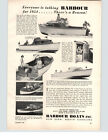 1954 Paper Ad Barbour 21' Sportsman Runabout 25 Hp Johnson Motorboat Boat