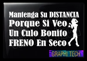 MANTENGA SU DISTANCIA STICKER CALCOMANIA DECAL PEGATINA CALCA DE VINIL 10" - Picture 1 of 24
